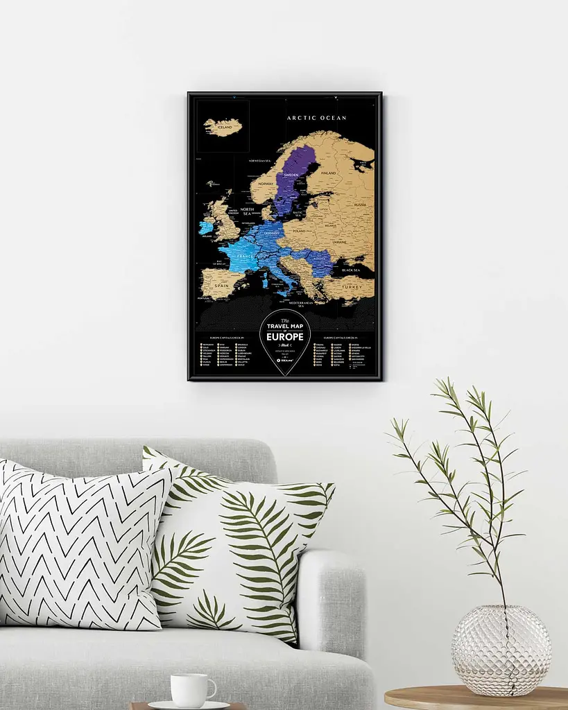 Скретч карта світу 1DEA.me Travel Map Black Europe (13070) - фото 3