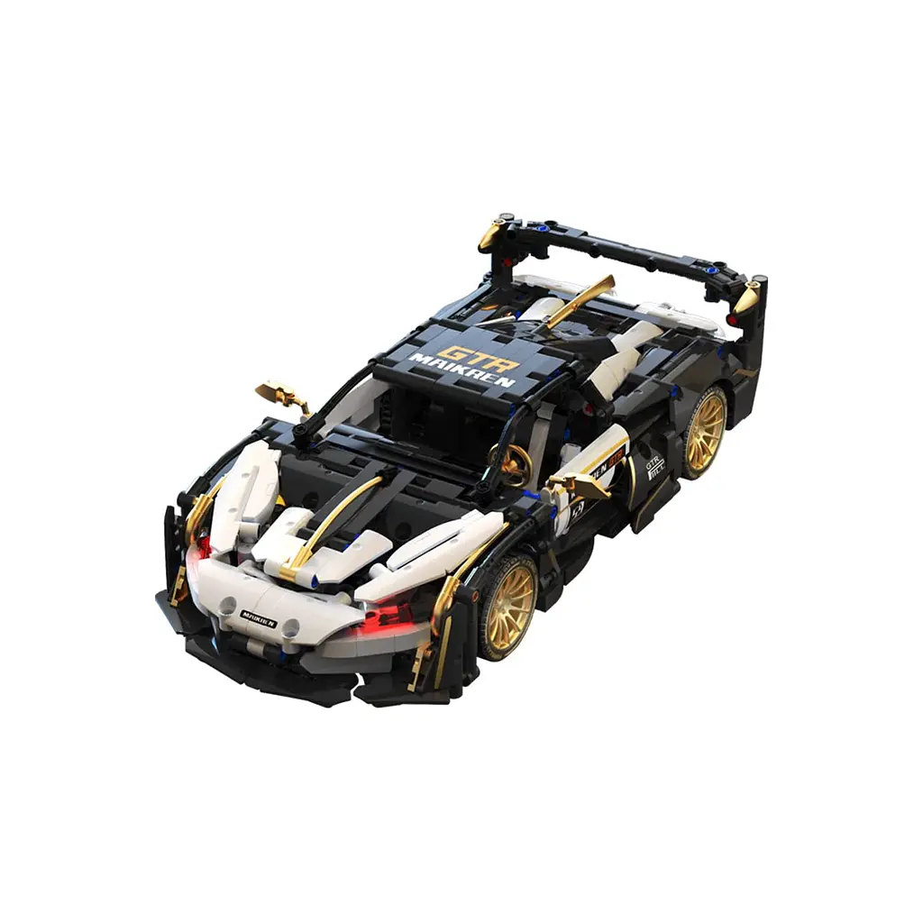 Конструктор Ramiz "Спортивный автомобиль" белый/черный 1242 шт. - фото 3