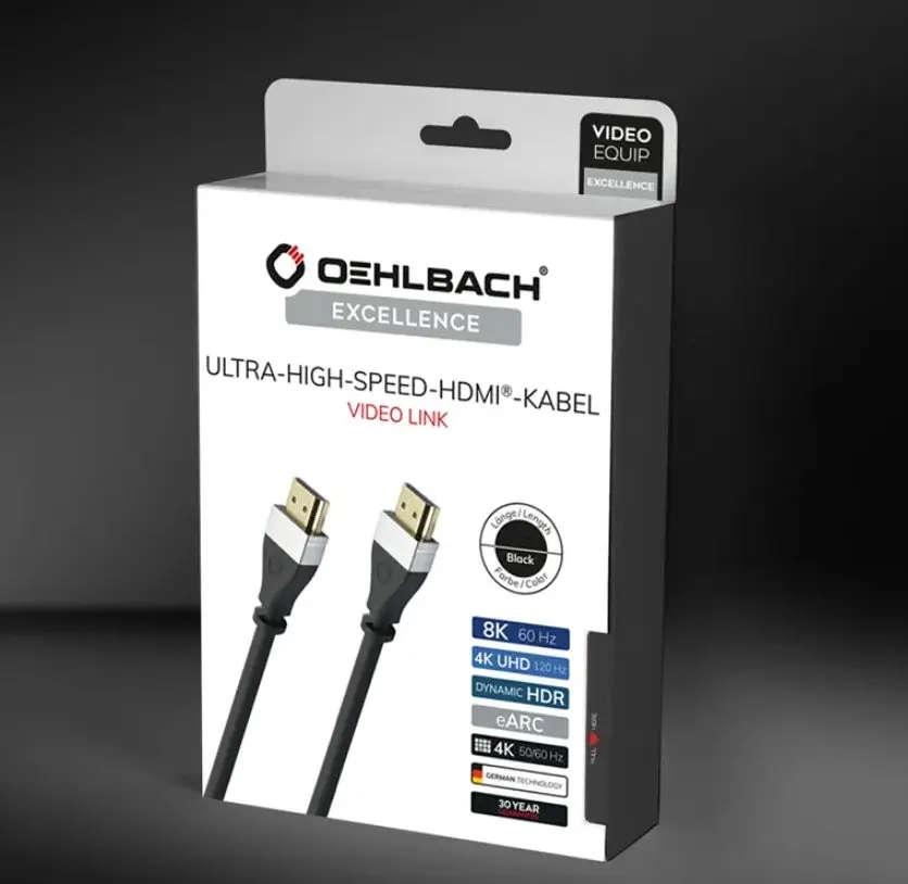 Кабель HDMI Oehlbach Video Link UHD v2.1 8K 48Gbit HDR ARC 1м - фото 4