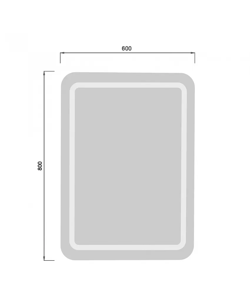 Дзеркало Мойдодир MD-LED 60x80/80x60 з LED-підсвіткою, Білий - фото 3