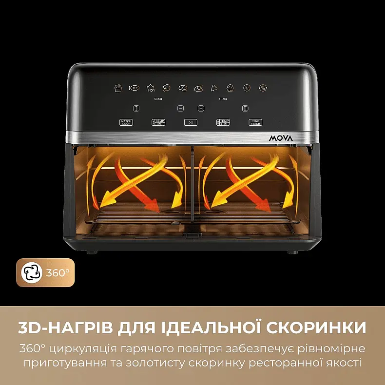 Мультипіч Mova AeroChef FD20s Pro Black (AF-5518ATB-S) - фото 9