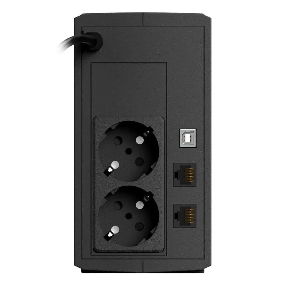 Источник бесперебойного питания nJoy Keen 600 (UPLI-LI060KU-CG01B) Lin.int. AVR 2 x евро USB пластик (Keen 600 USB) - фото 4