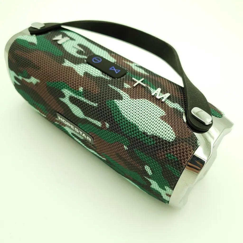 Бездротова акумуляторна колонка Bluetooth акустика FM MP3 AUX USB Hopestar H24 камуфляжна