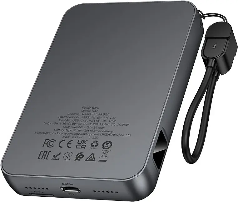 Портативний акумулятор з ігровою консоллю Hoco Q47 Shine 20W 10000mAh metal grey - фото 4
