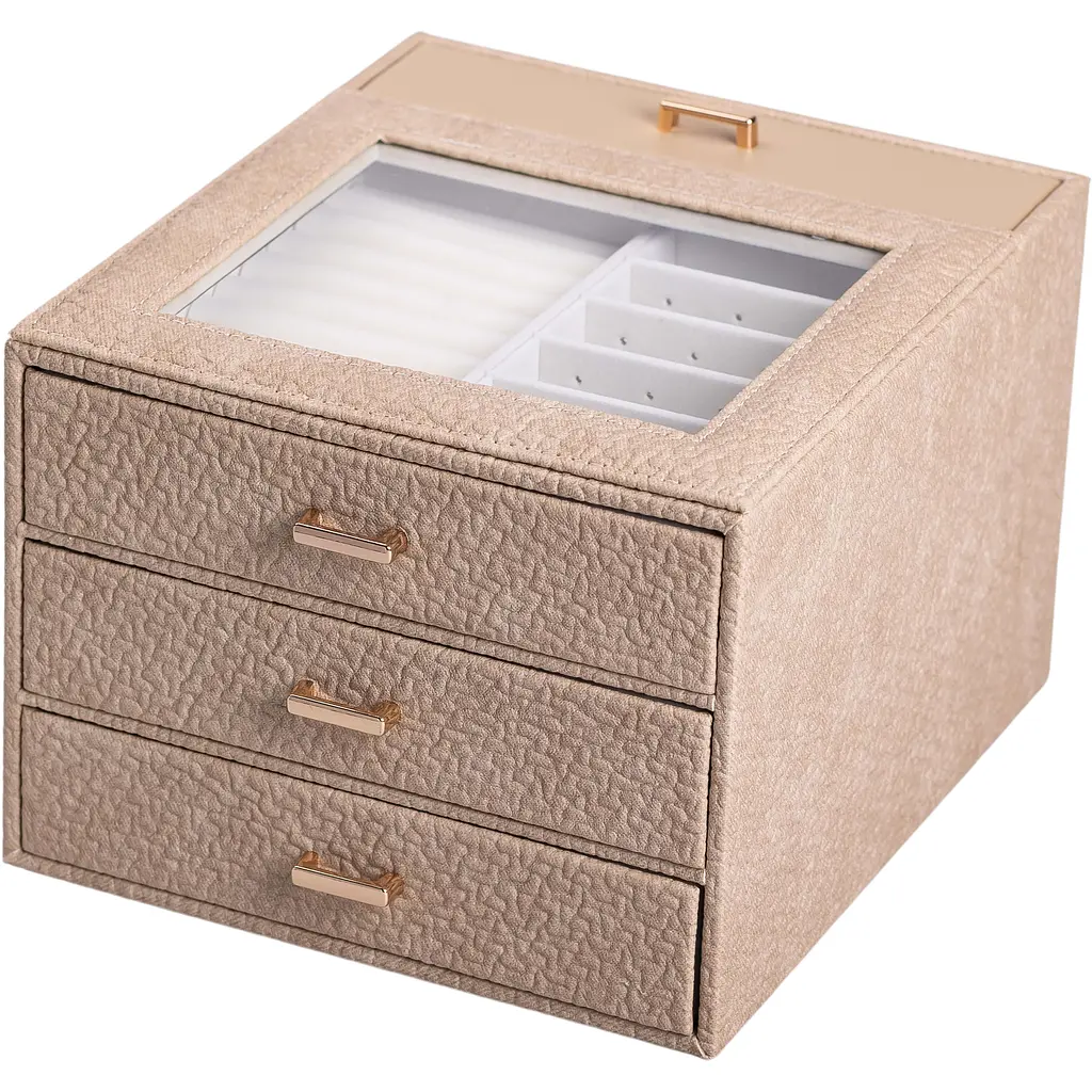 Скринька-комод Yiwu для прикрас 23x20x15 см бежева HP-5-16CR - фото 4