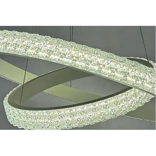 Підвісна люстра LED у спальню Linisoln 1956-60x40 WH метал, акрил, діаметр 60x40 см, висота 50-120 см, потужність 80 Вт, - фото 3