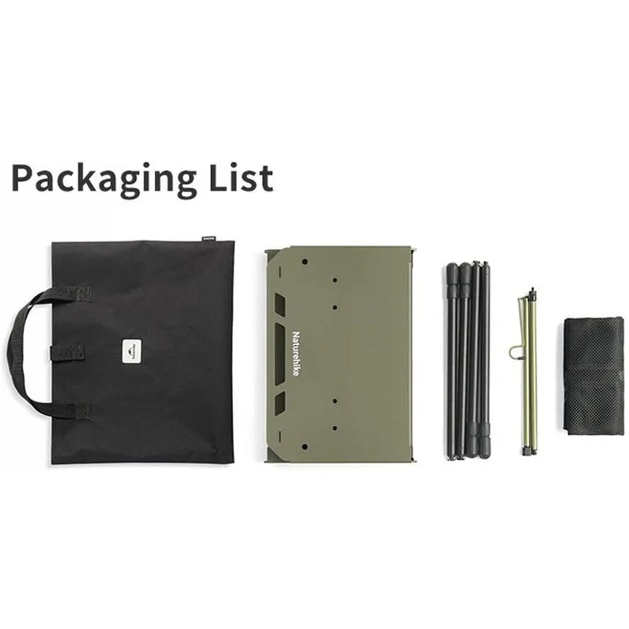 Складаний стіл Naturehike CNK2450JJ025, 60х40 см, алюміній, оливковий - фото 3