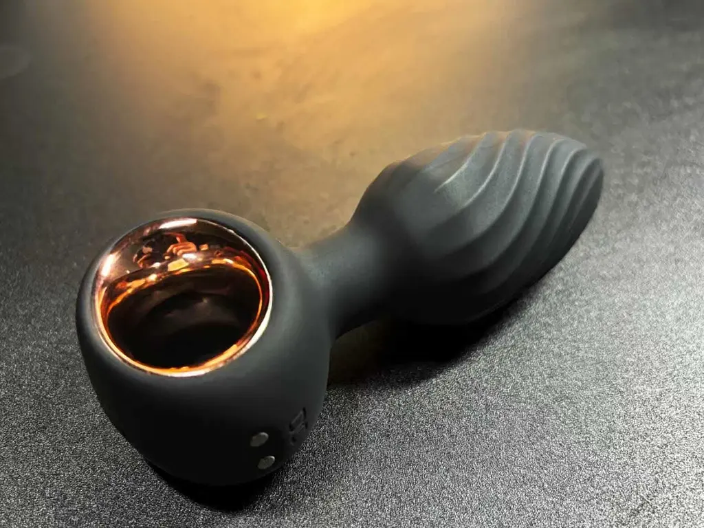 Анальна пробка B - Series Cute Aisi Rotating Plug, 10.9 см (чорний) - фото 12