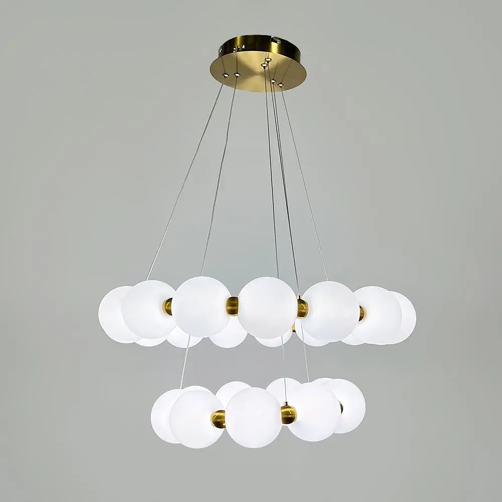 Люстра из серии Mysa Pearl Ø 40+60 см на 3 световых режима | Ст. 77068-600+400 | Line F - фото 3