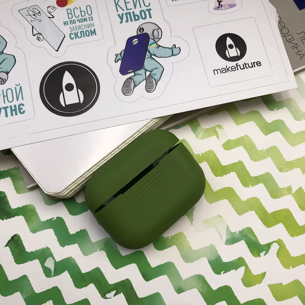 Чохол для навушників MAKE Apple AirPods Pro Silicone Green - фото 3