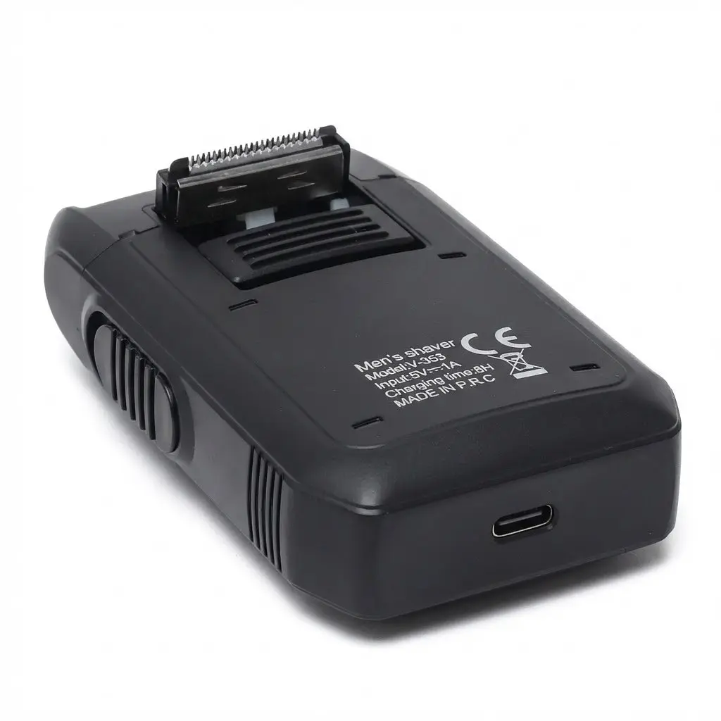 Електробритва портативна VGR V-353 з USB, Чорна / Професійна чоловіча машинка для гоління - фото 2