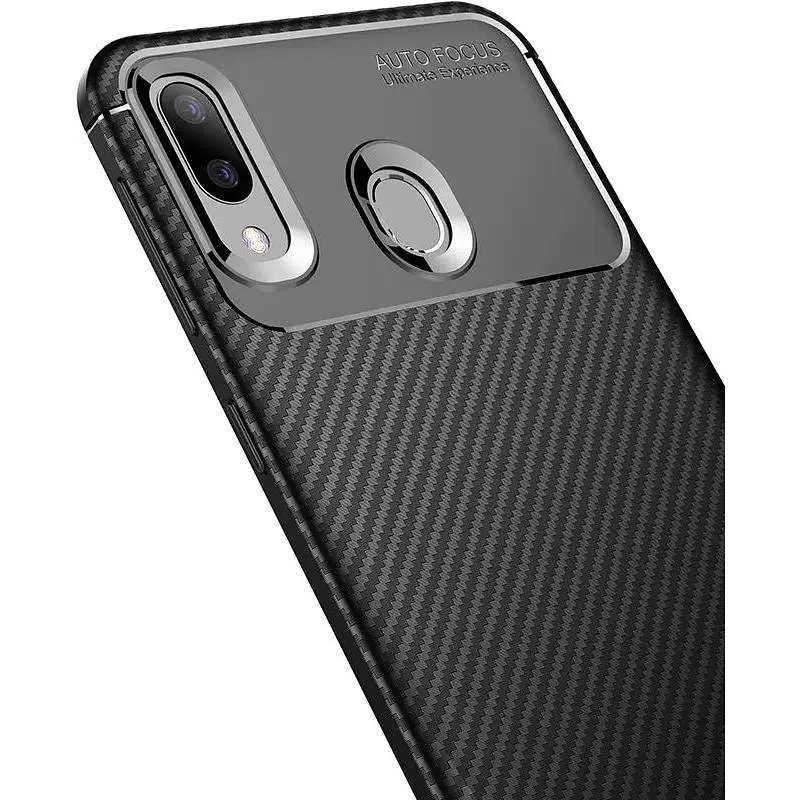 Чохол-накладка Toto TPU Carbon Fiber 1.5 mm Case Samsung Galaxy M20 Black - фото 4
