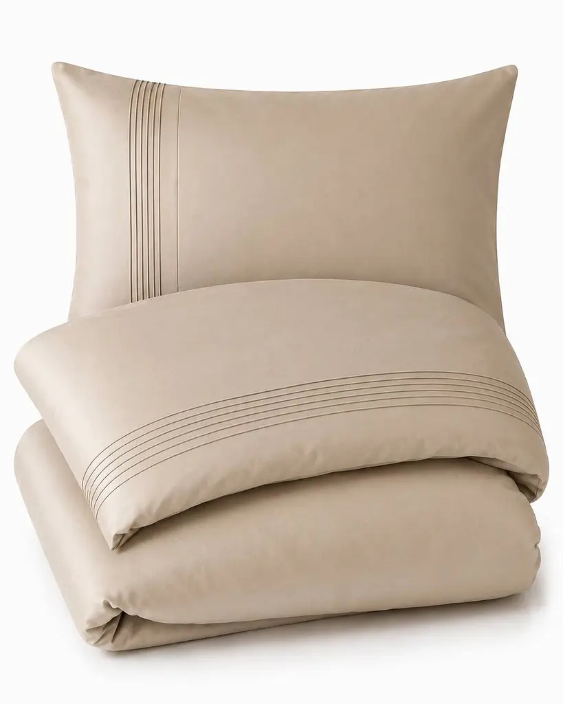 Комплект постільної білизни Євро Issimo Talisker Beige 200×220 см, сатин Premium 300 TC ексклюзив TC303376389