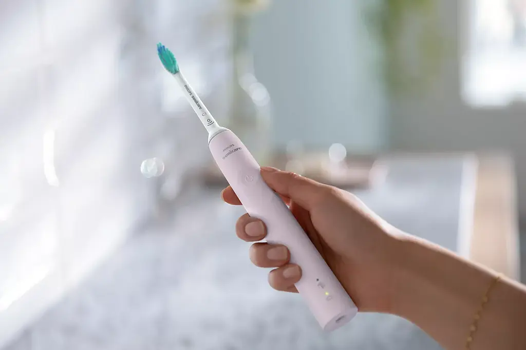 Набір звукових зубних щіток Philips Sonicare Series 3100 HX3675/15, рожева + чорна, 2 шт. - фото 7