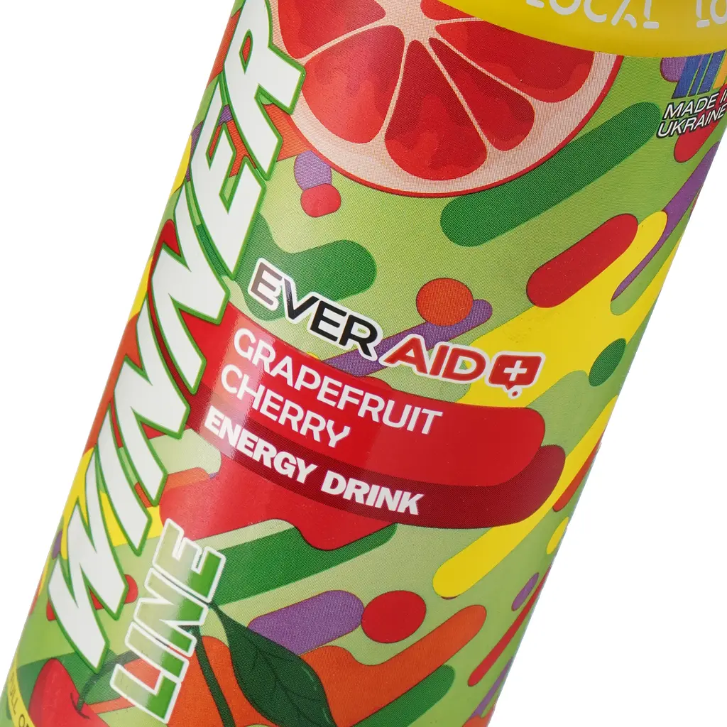 Напій енергетичний Ever Aid Winner Line GrapeFruit & Cherry 0.33 л - фото 5