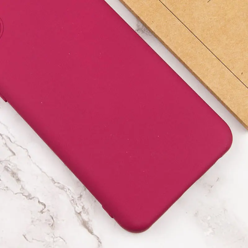 Чехол TPU GETMAN Liquid Silk Full Camera для Samsung Galaxy S22 Ultra Бордовый / Marsala - фото 3