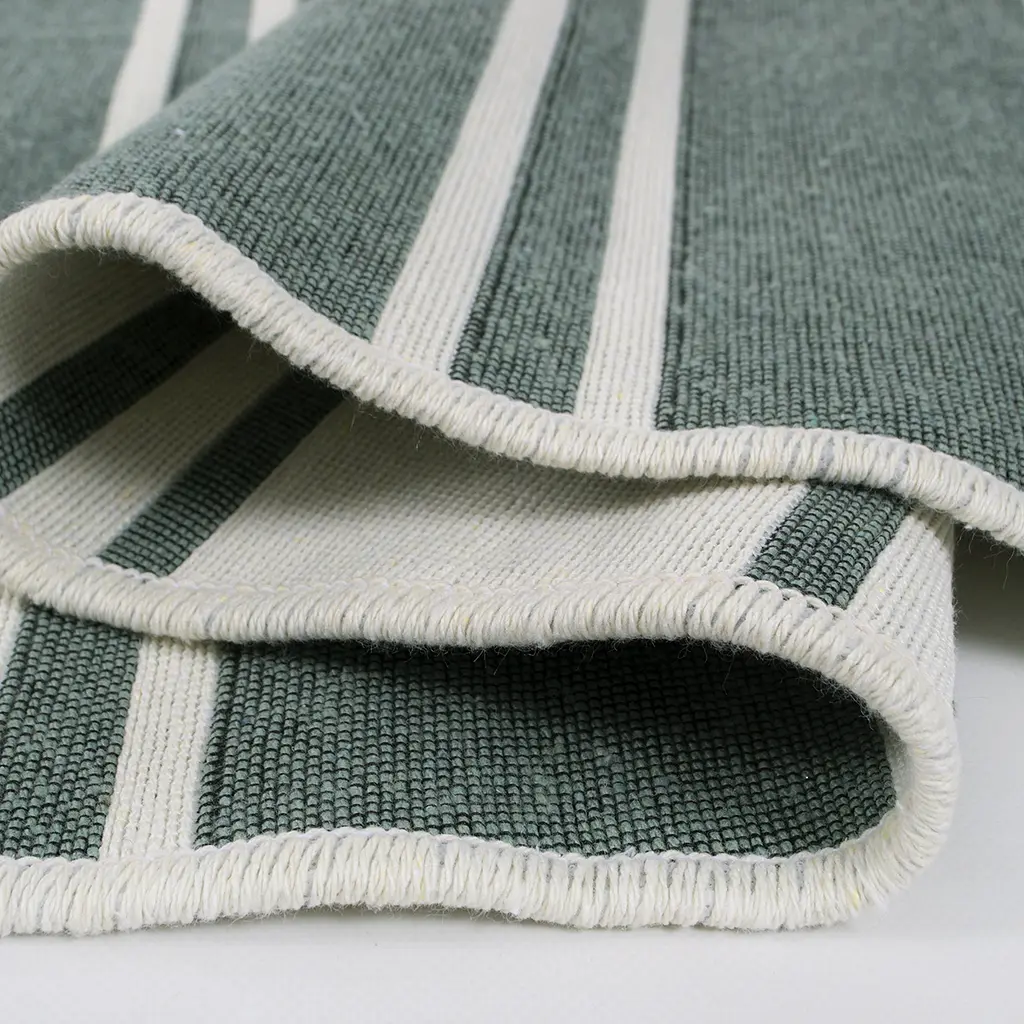 Ковер Lotus Home - Infinity Stripe оливковый двусторонний 80x150 - фото 4