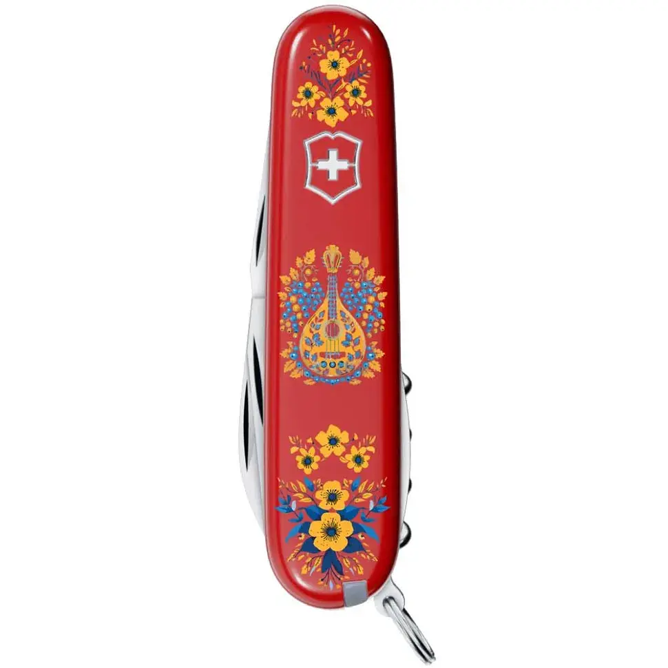 Ніж Victorinox Camper Ukraine 91мм,13функ,черв ,Українські мотиви - фото 3