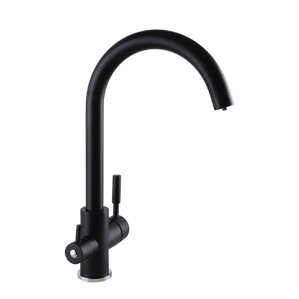 Змішувач для кухні під осмос Globus Lux GLLR-0333-10- BB Чорний матовий - фото 5