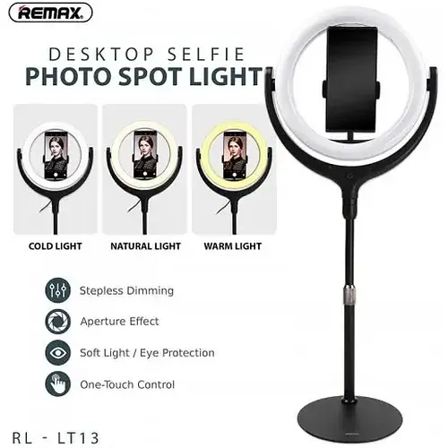 Тримач з кільцевим освітленням Remax RL-LT13 Life Desktop Selfie Spot Light 360° 50-80 см - фото 3