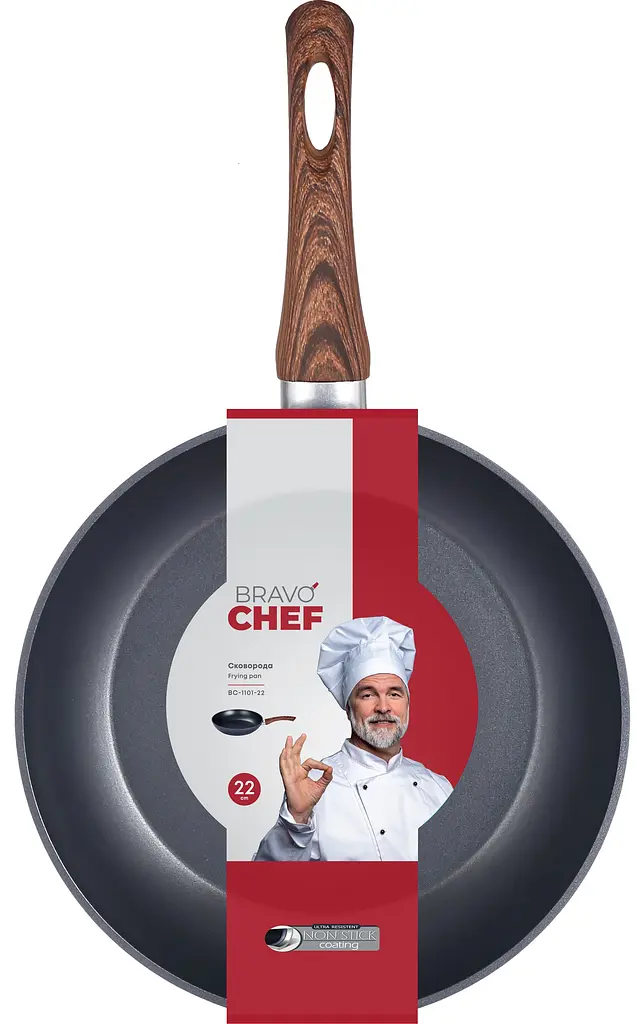 Сковорідка класична 22 см BRAVO CHEF kuh0016793 - фото 2