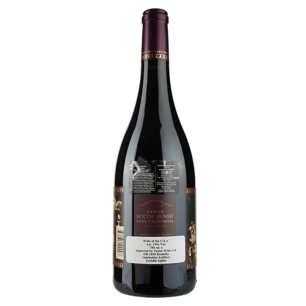 Вино Michael David Sixth Sense Syrah, красное, сухое, 15%, 0,75 л - фото 3