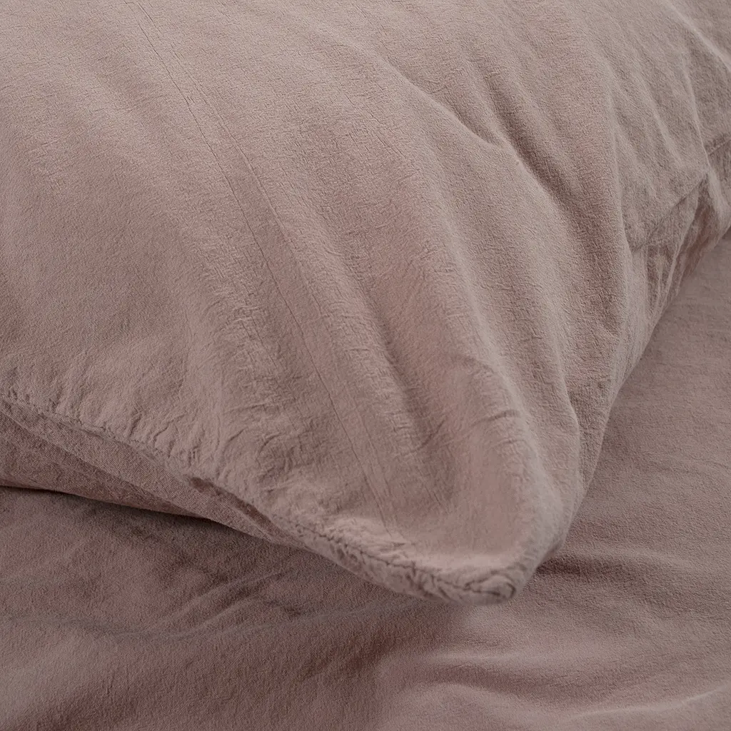 Постельное белье Lotus Home Washed cotton - Kansas пудровый евро - фото 3