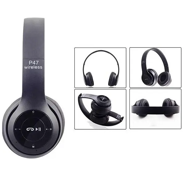 Бездротові Bluetooth навушники Wireless Headset P47 Black - фото 2
