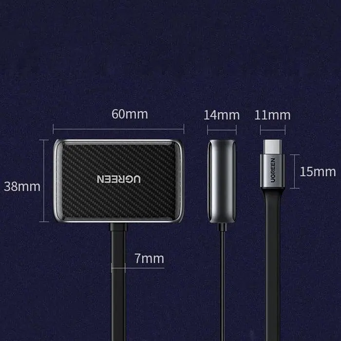 Перехідник USB 2.0 Type-C --> HDMI+VGA (HDMI 1.4b) CM303 Ugreen чорний - фото 4