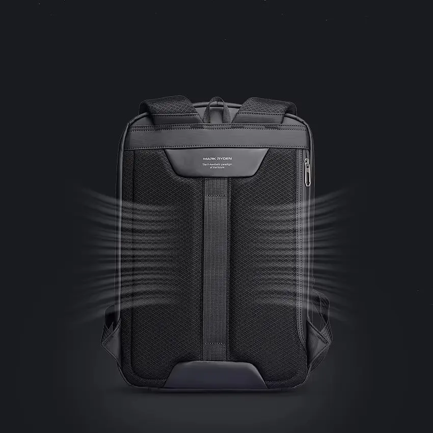 Рюкзак для ноутбука 17” Mark Ryden MR8918 з кодовим замком, ортопедичною спинкою та USB-роз'ємом (Чорний) - фото 7