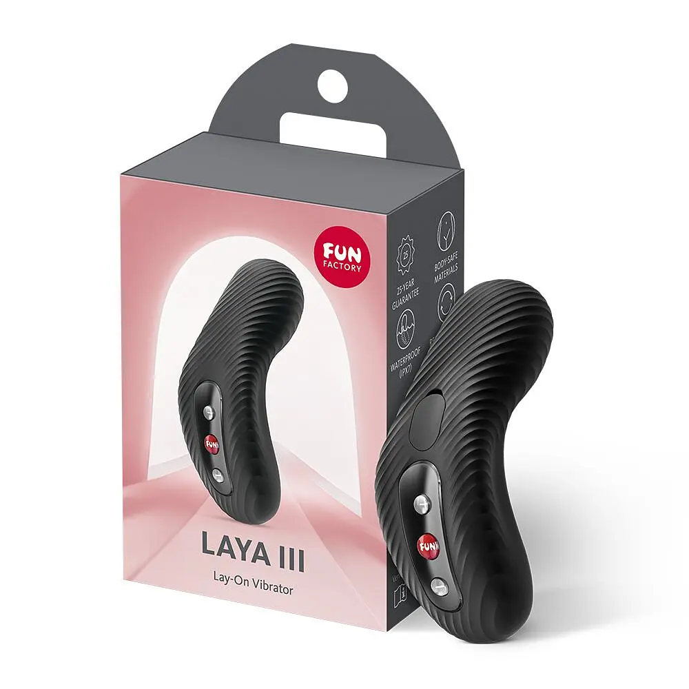 Накладний вібратор Fun Factory LAYA III Black, ефект постукування пальцем - фото 3