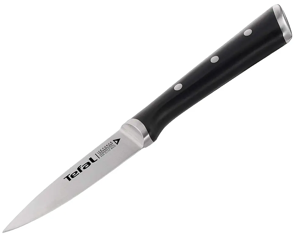 Ніж кухонний Tefal Ice Force для чищення овочів 9 см, нержавіюча сталь, пластик, чорний kuh0014551 - фото 2