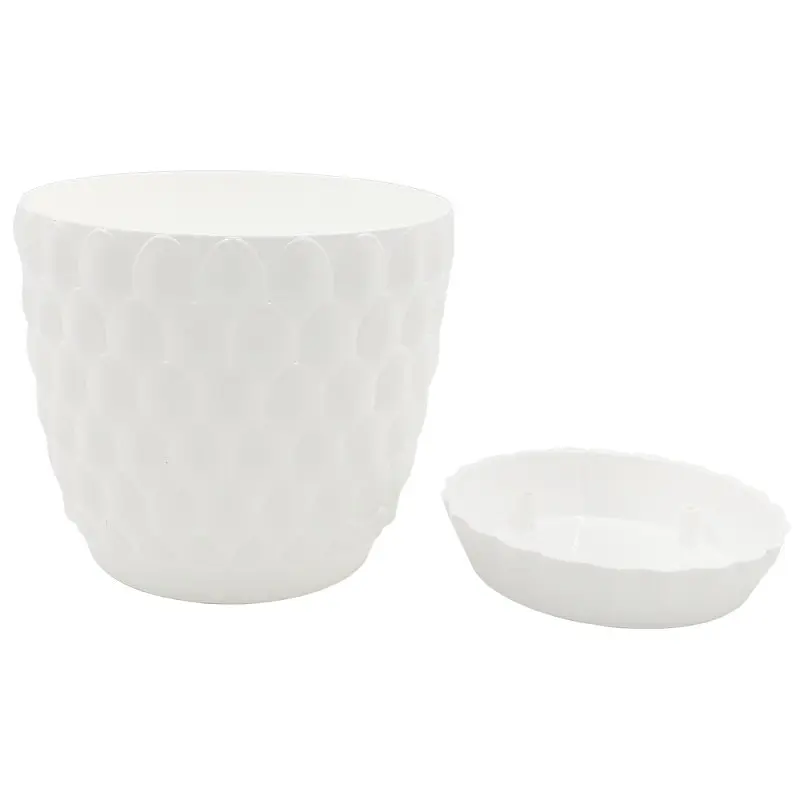 Горшок для цветов Alyaplastik Pinecone, 3 л, белый (ALY407white) - фото 2