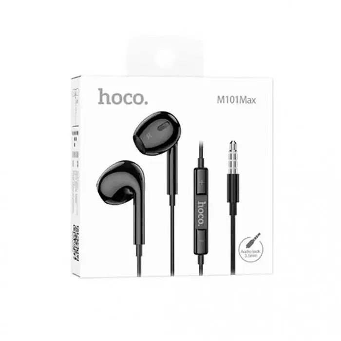 Наушники проводные вкладыши с микрофоном черные Hoco M101 Max - фото 4