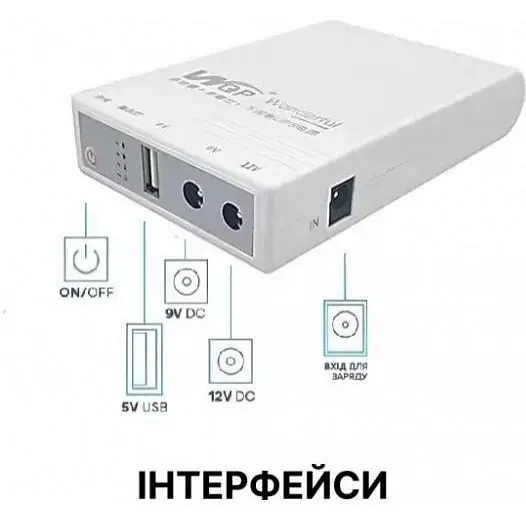 Джерело безперебійного живлення (ДБЖ) для роутера WGP Mini UPS 103 White - фото 6