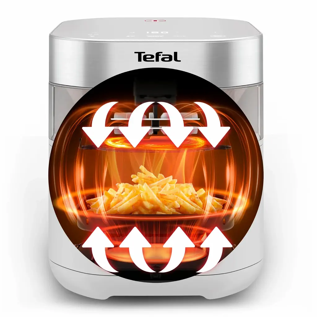 Мультипіч Tefal Easy Fry Infrared 1500Вт 7л 8 програм з віконцем пластик світло-сірий - фото 3