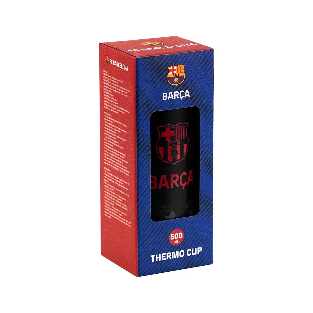 Поїльник-непроливайка Kite FC Barcelona термочашка з трубочкою, 500 мл (BC25-1264) - фото 3
