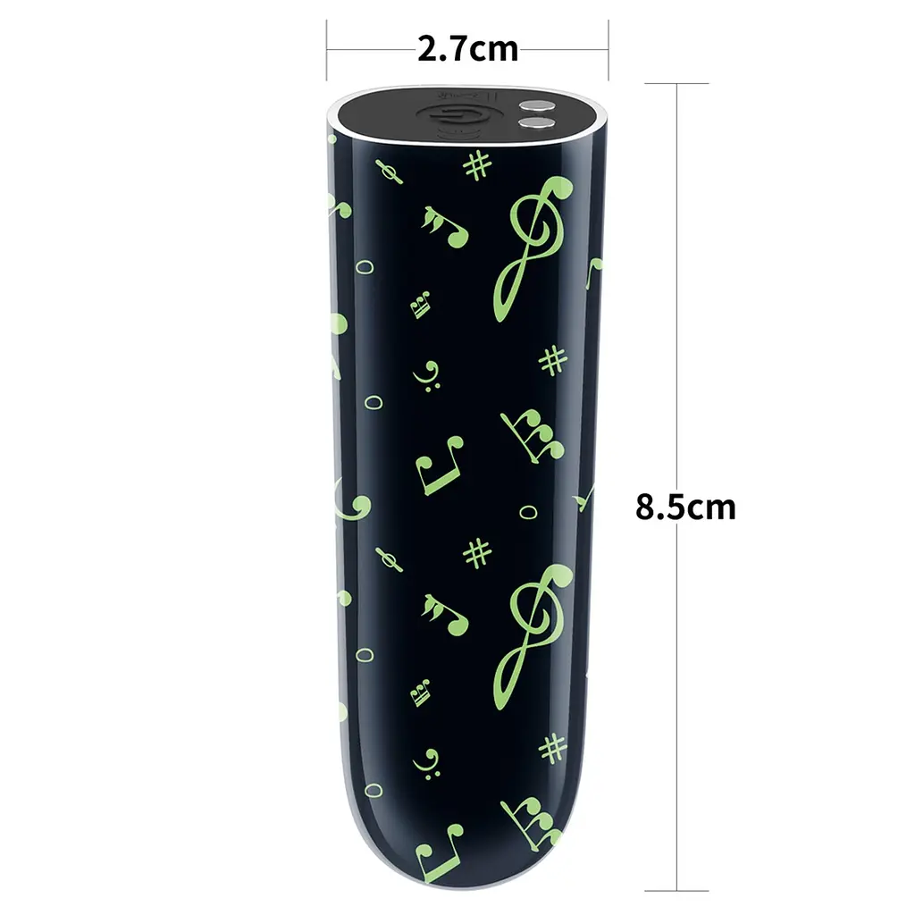 Вібратор для клітора Lovetoy Music Massager Glow In The Dark 8.5 см чорний - фото 4