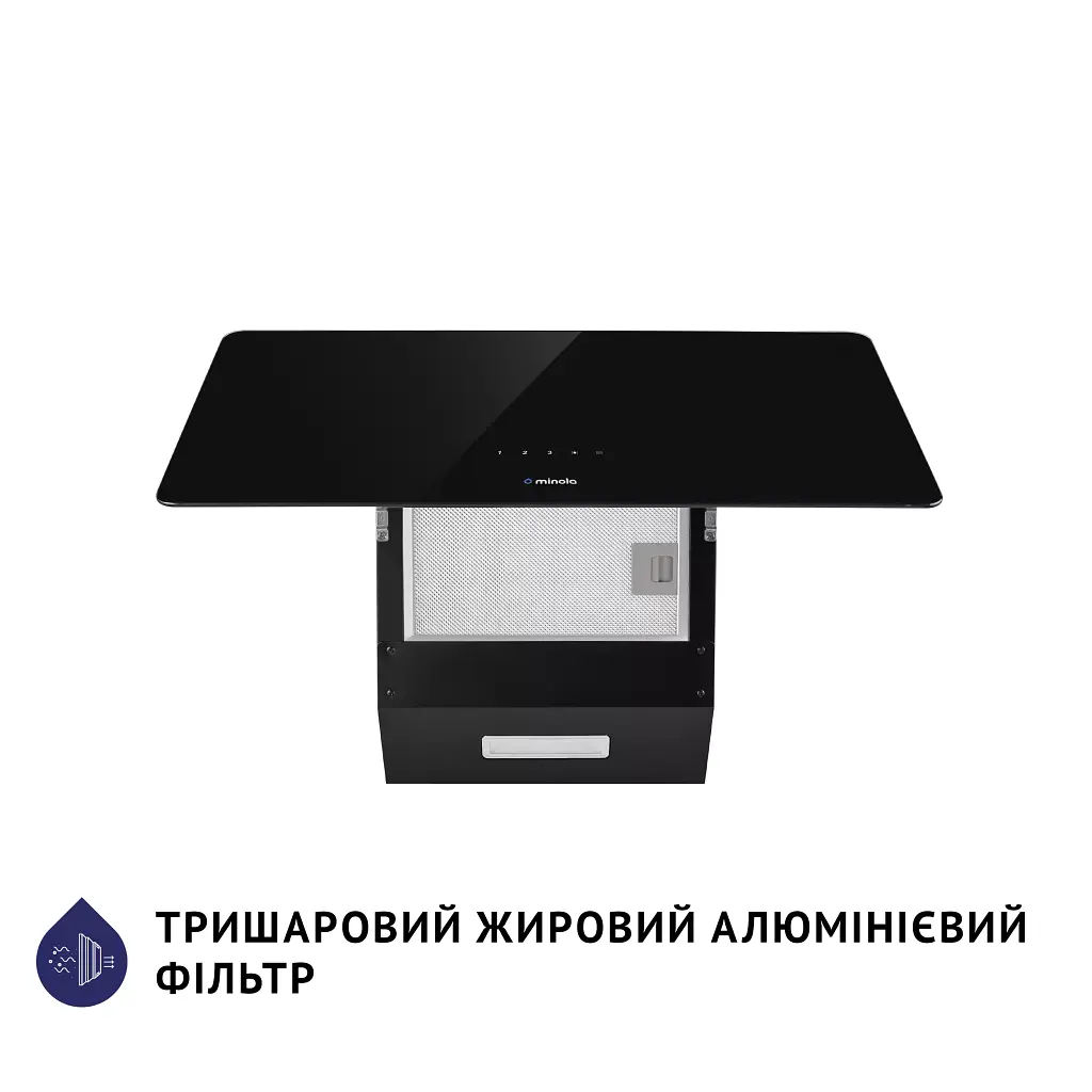 Вытяжка декоративная наклонная Минола HVS 5224 BL 700 LED - фото 6