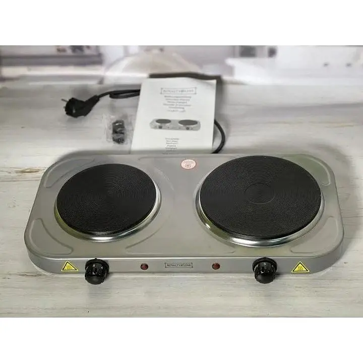 Плита двоконфоркова електрична кухонна Royalty Line DKP-2500.15 настільна переносна  - фото 2