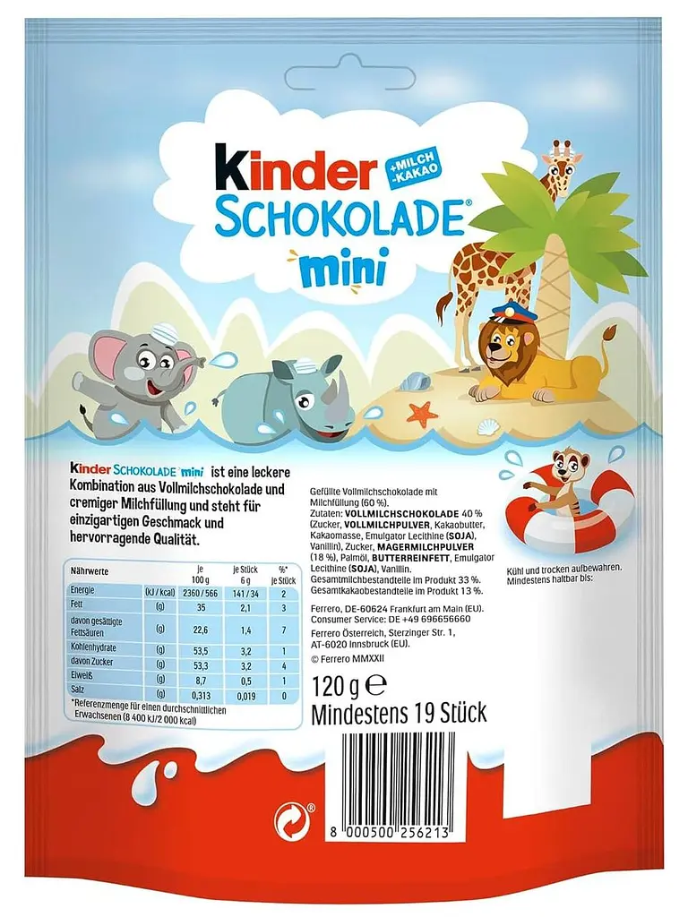 Шоколадні батончики Kinder Chocolate Mini 120 г - фото 8