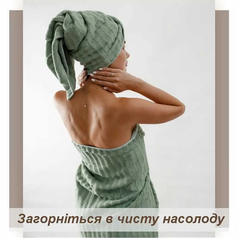 Набор полотенец Lovely Svi 3 шт.: 70 x 140 см, 50 x 90 см, 33 x 33 см Зеленый (701404) - фото 4