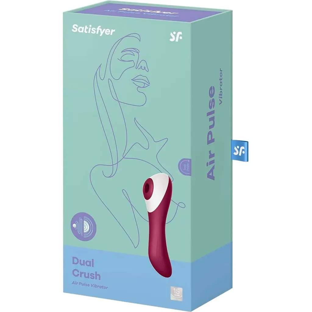 Вібратор з вакуумною стимуляцією Satisfyer Dual Crush Wine Red (SO6088) [95344] - фото 6