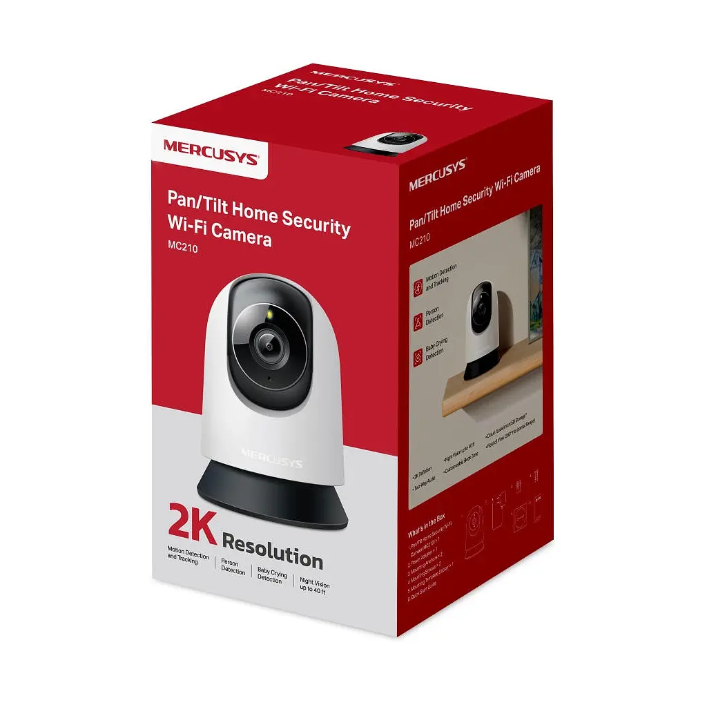 Камера відеоспостереження Mercusys IP-Камера MERCUSYS MC210 3MP N300 microSD motion detection (MC210) - фото 8