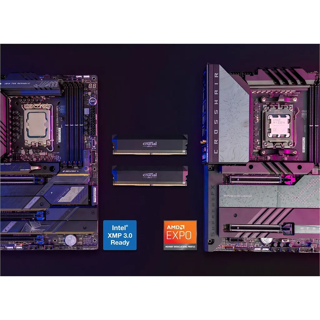 Модуль пам'яті DDR5 Crucial 2x32GB 6400MHz Pro OC Black (CP2K32G64C40U5B) [147387] - фото 6