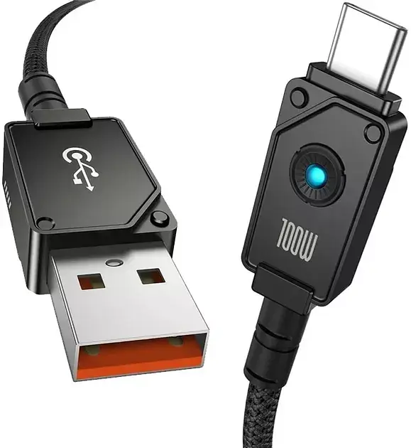 Кабель Baseus Unbreakable Series Fast Charging Cable USB to Type-C 100W 2m P10355801111-01 Black - фото 3
