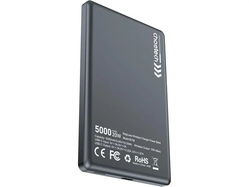 Зовнішній акумулятор (Power Bank) Choetech B738 5000mAh 20W Black (B738-CCBK) - фото 6
