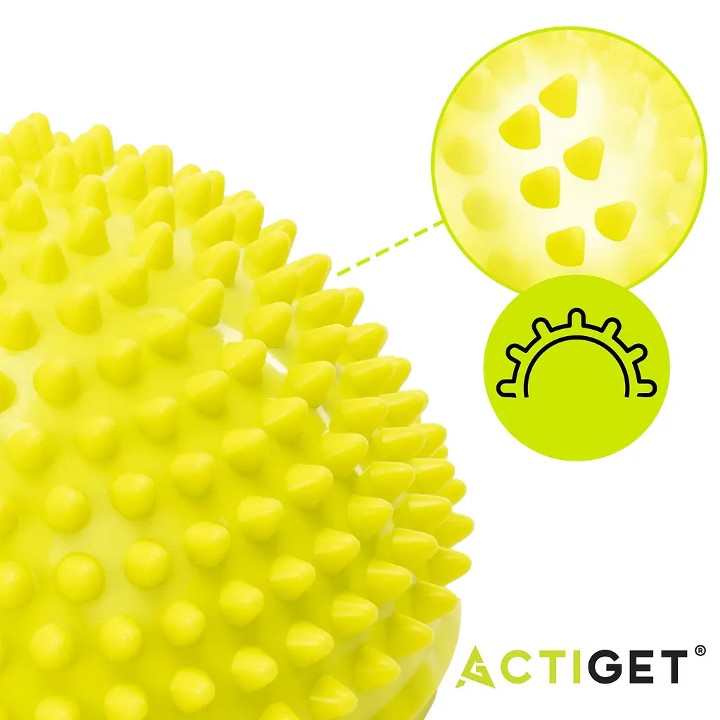 Півсфера масажна балансувальна Actiget Balance Pad 16 см 2 шт масажер для ніг, стоп ACT0118 Yellow - фото 7