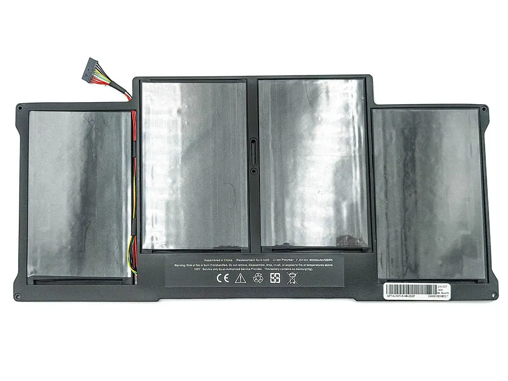 Акумулятор A1405 для Apple A1466, A1369 MacBook Air 13.3" (7.4V 8000 mAh 59Wh). Для A1369 (2011), A1466 (2011, 2012) - фото 2