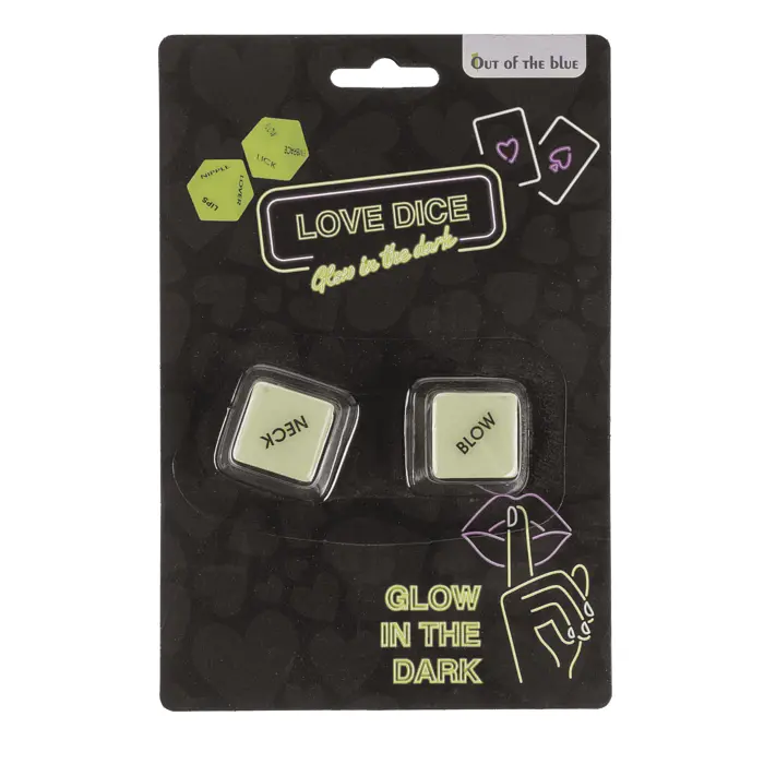 Неонові кубики Love Dice Glow In The Dark білі, 2 шт. - фото 6
